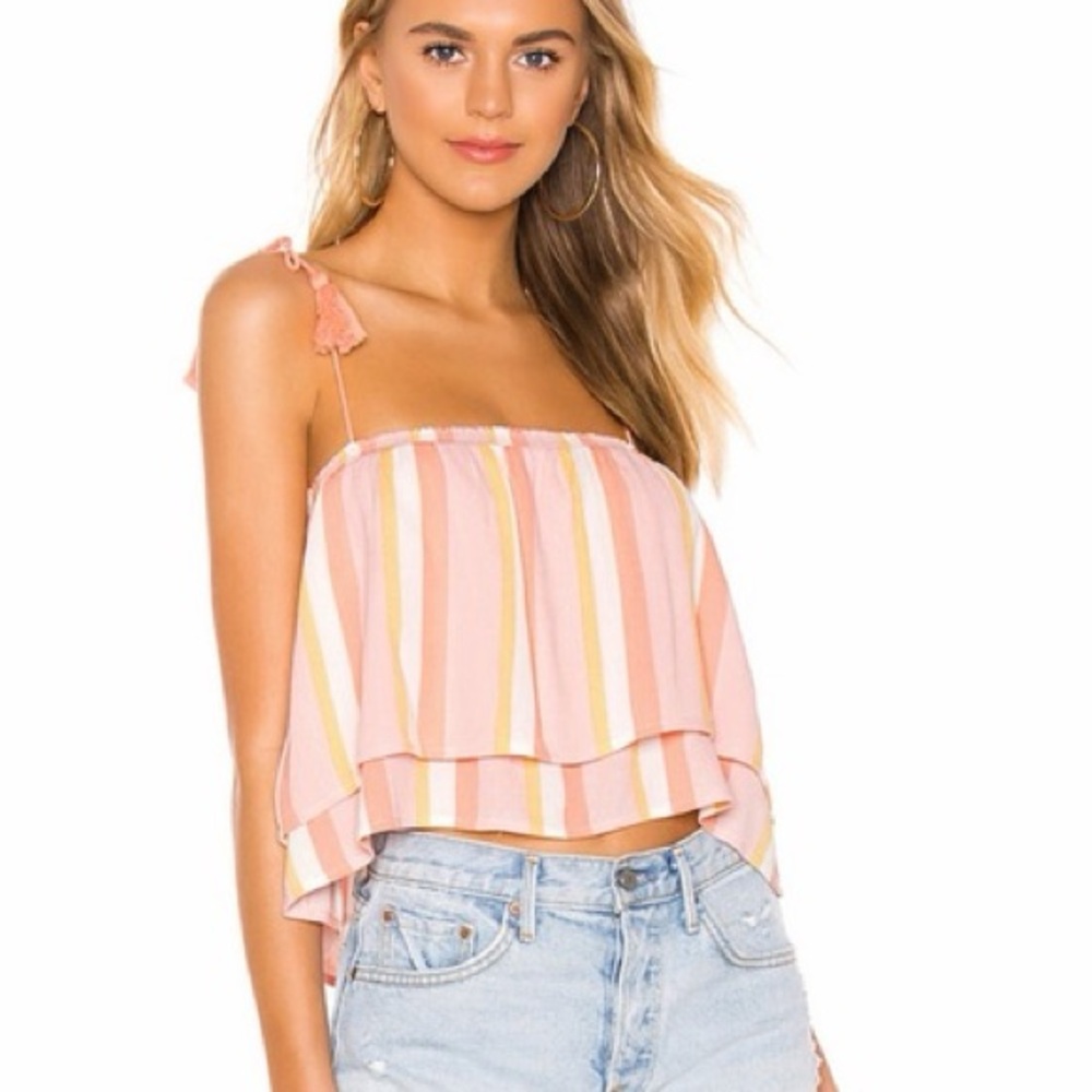 TASSELS IN THE SAND TOP IN PINK BLOSSOM
